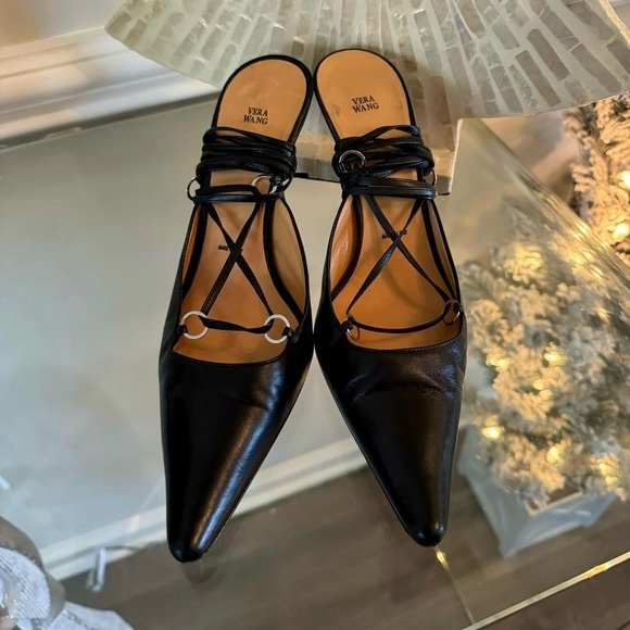 Vera Wang - Leather T-Strap Heels - Picture 8 of 10